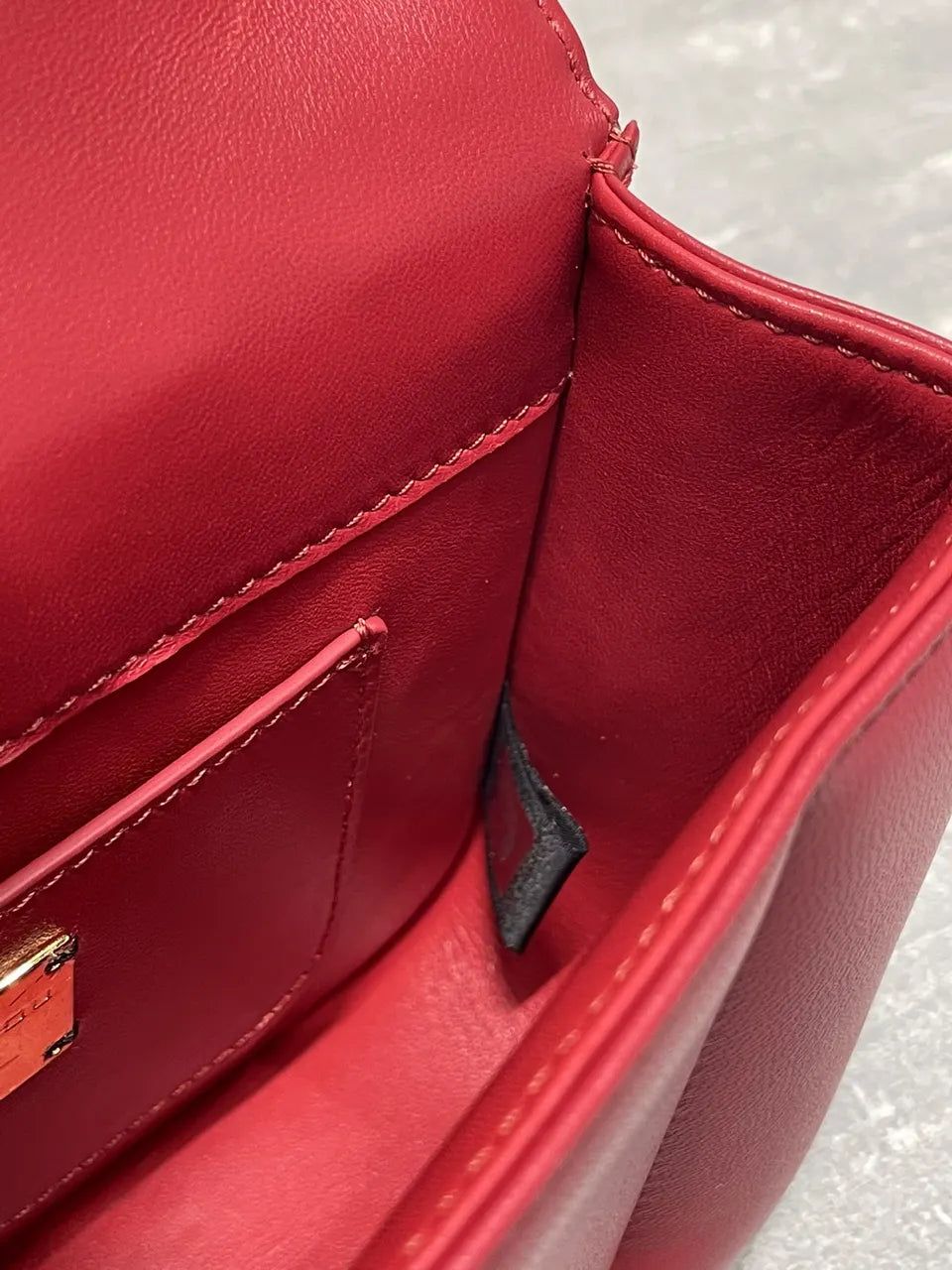 Bvlgari Red Leather Bag - Hình 7