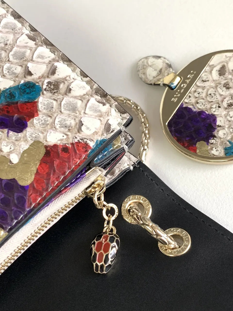 Bvlgari Multicolor Python Bag - Hình 7