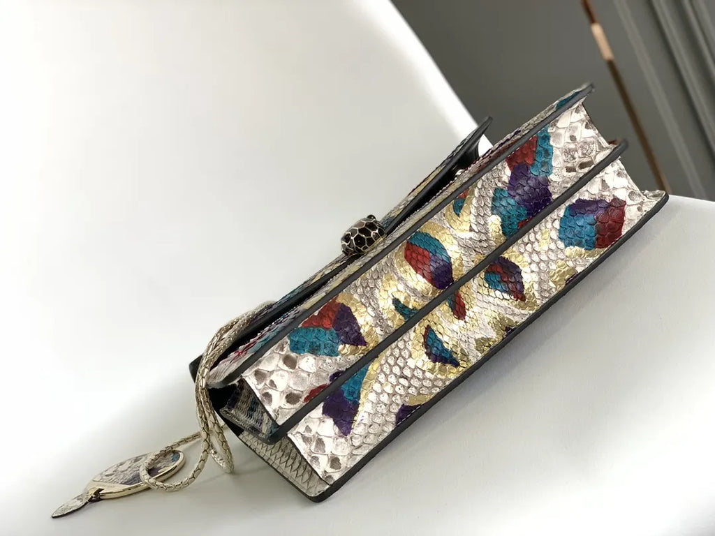 Bvlgari Multicolor Python Bag - Hình 5