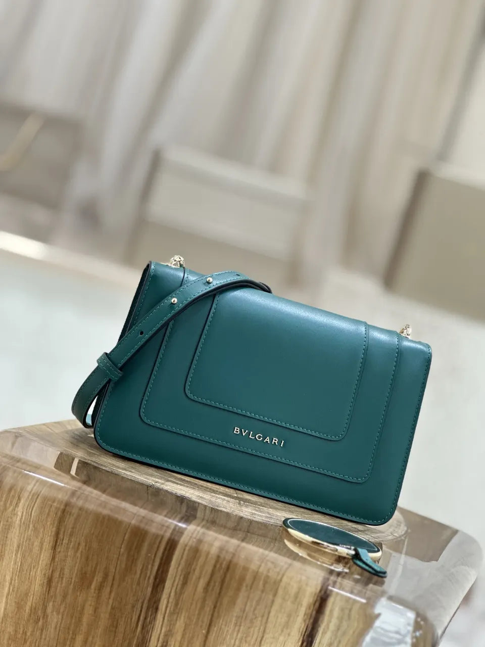 Emerald Green Serpenti Bag - Hình 3