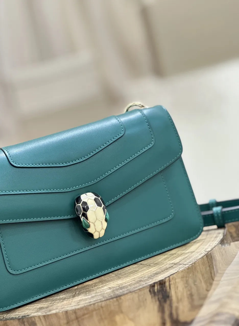Emerald Green Serpenti Bag - Hình 4