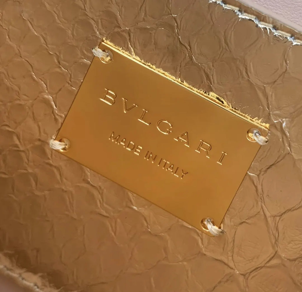 serpenti Bvlgari Gold Python Bag - Hình 8