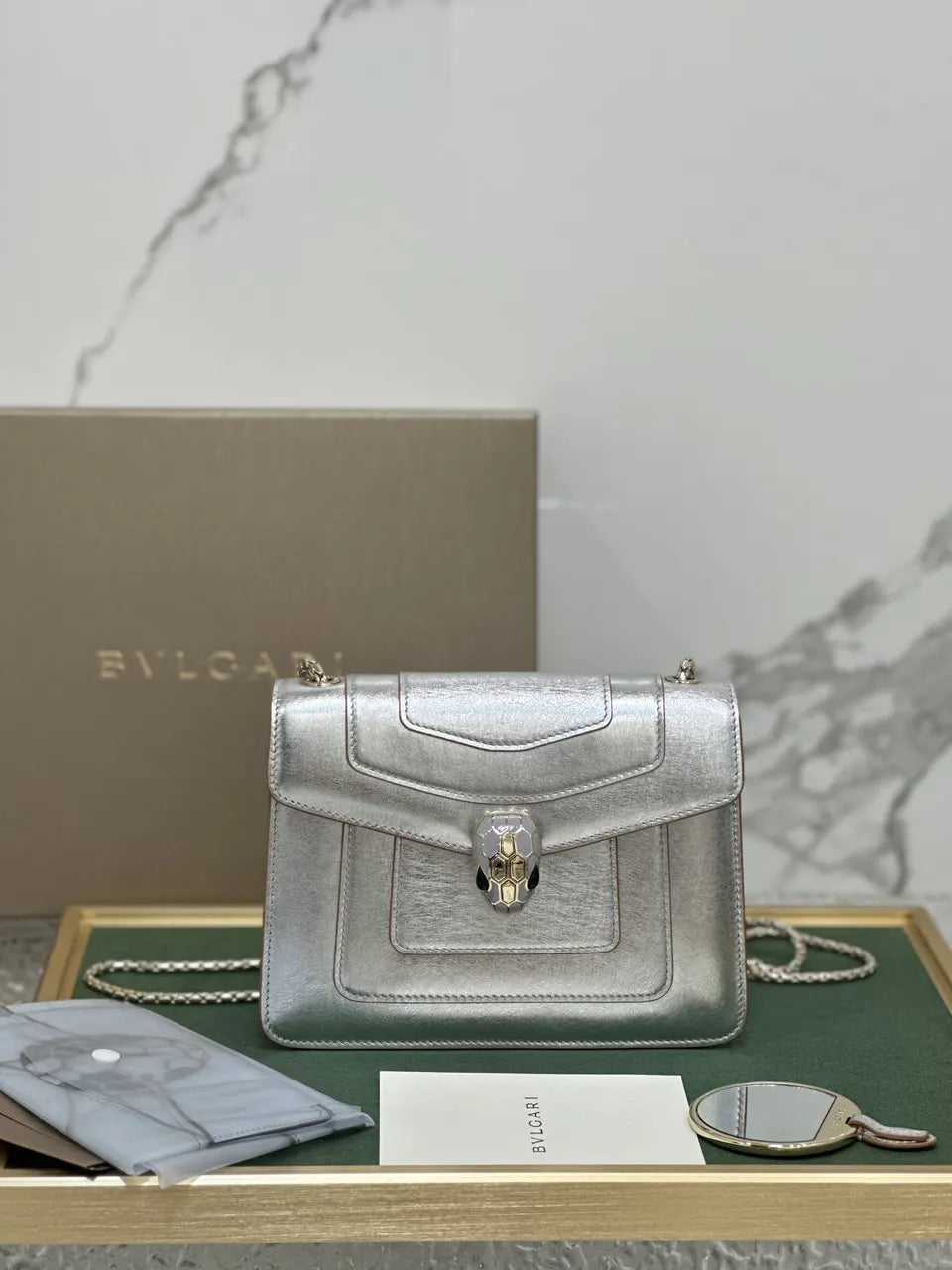 Bulgari Silver Chain Bag