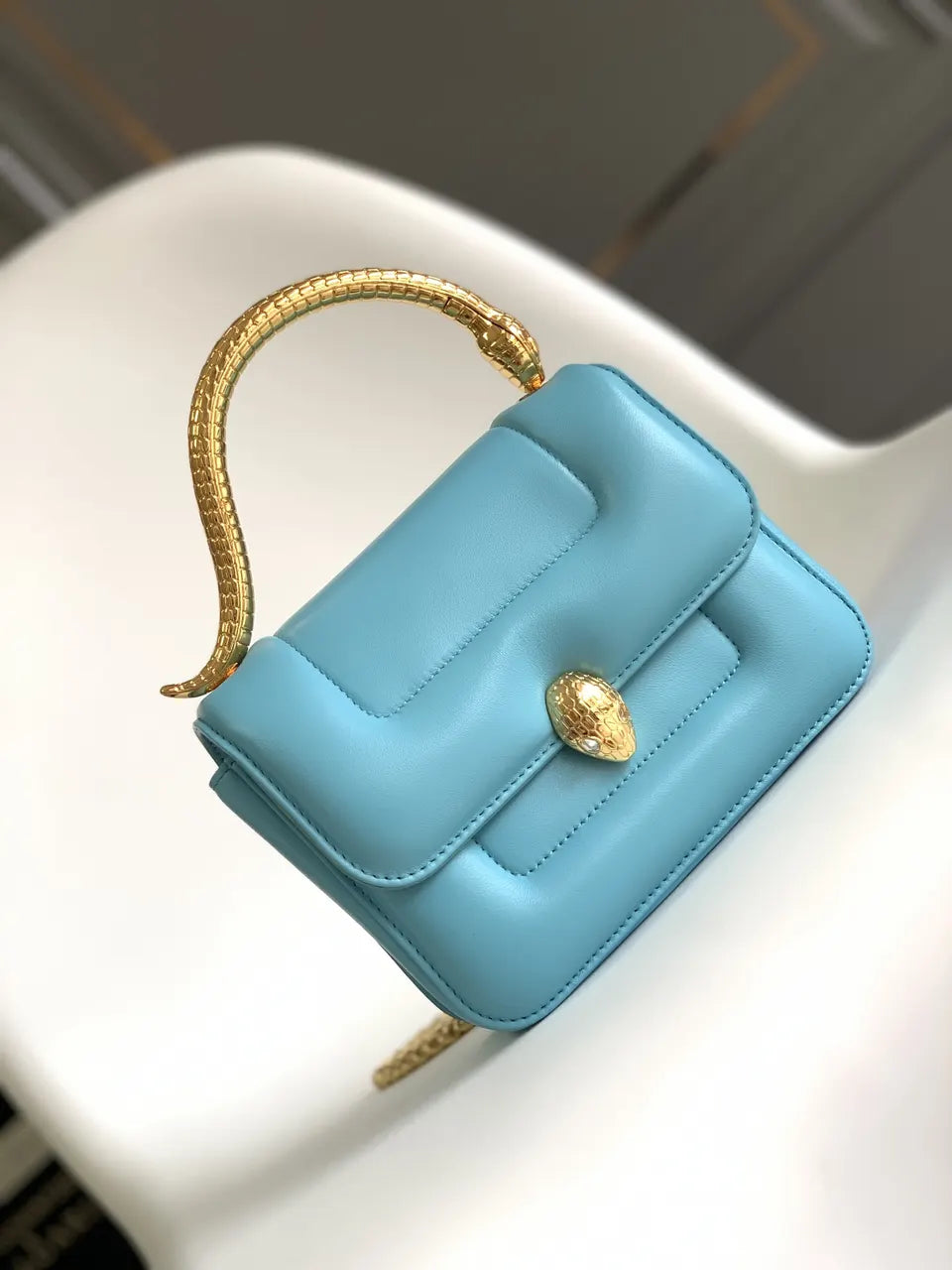 Bvlgari Sky Blue Bag