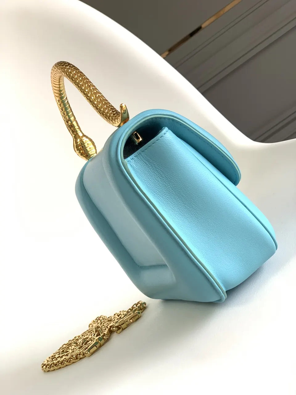 Bvlgari Sky Blue Bag - Hình 2