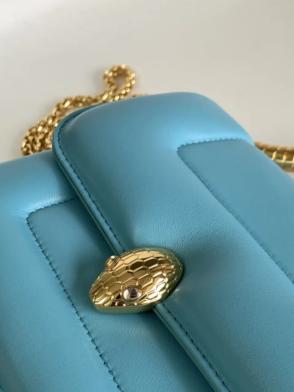 Bvlgari Sky Blue Bag - Hình 5