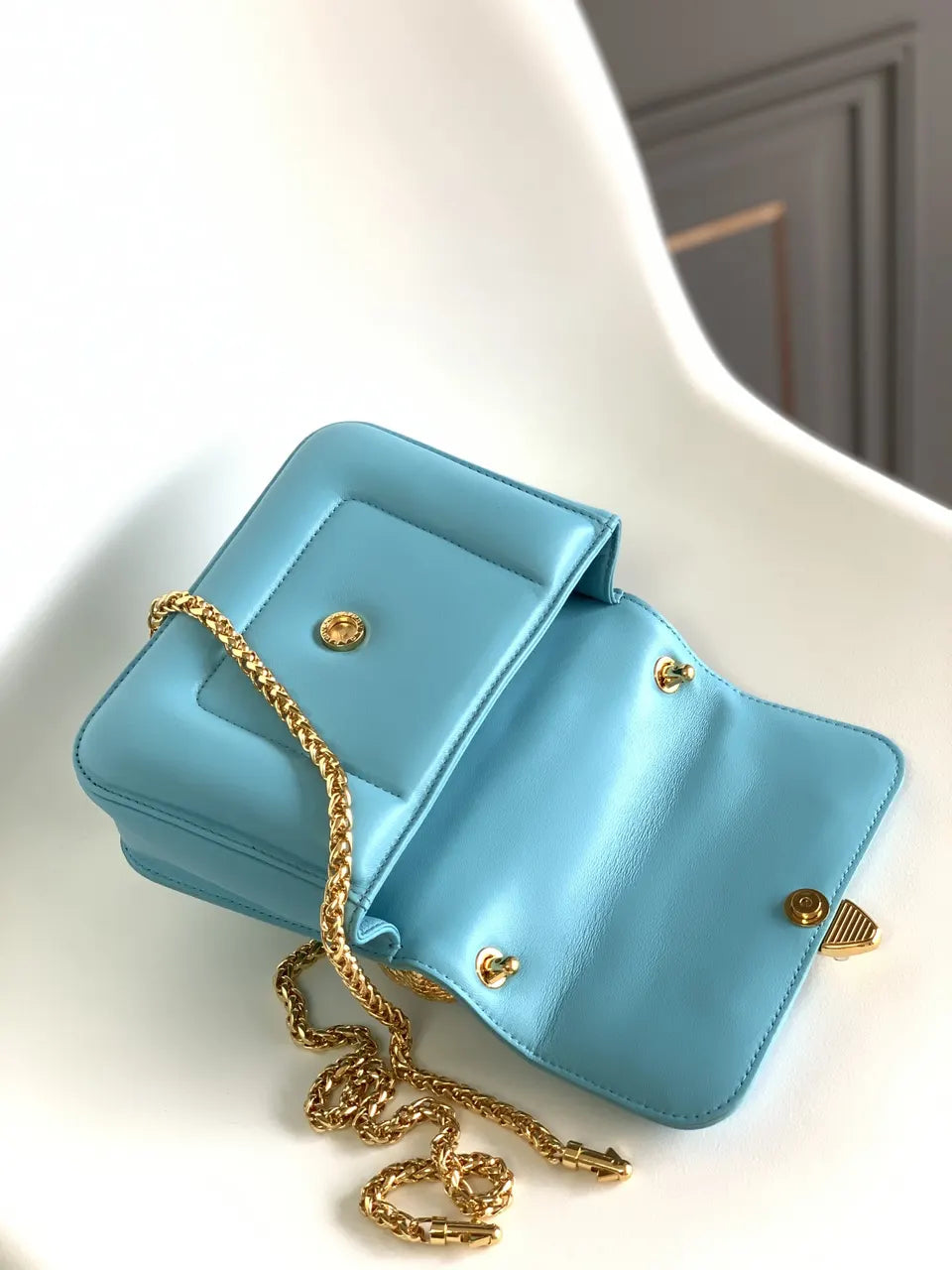 Bvlgari Sky Blue Bag - Hình 7