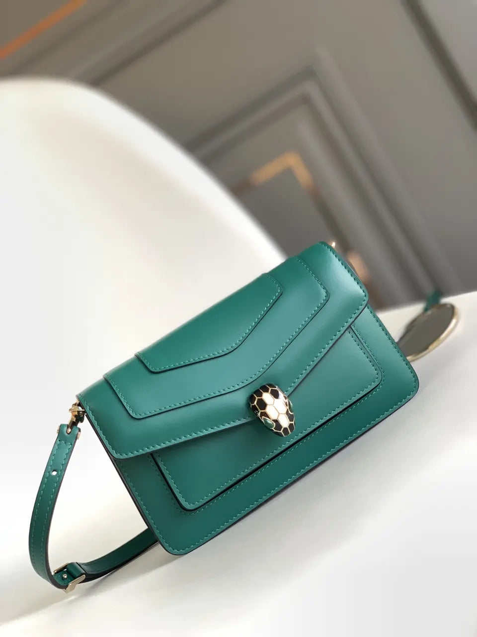 Bvlgari Jade Green Crossbody