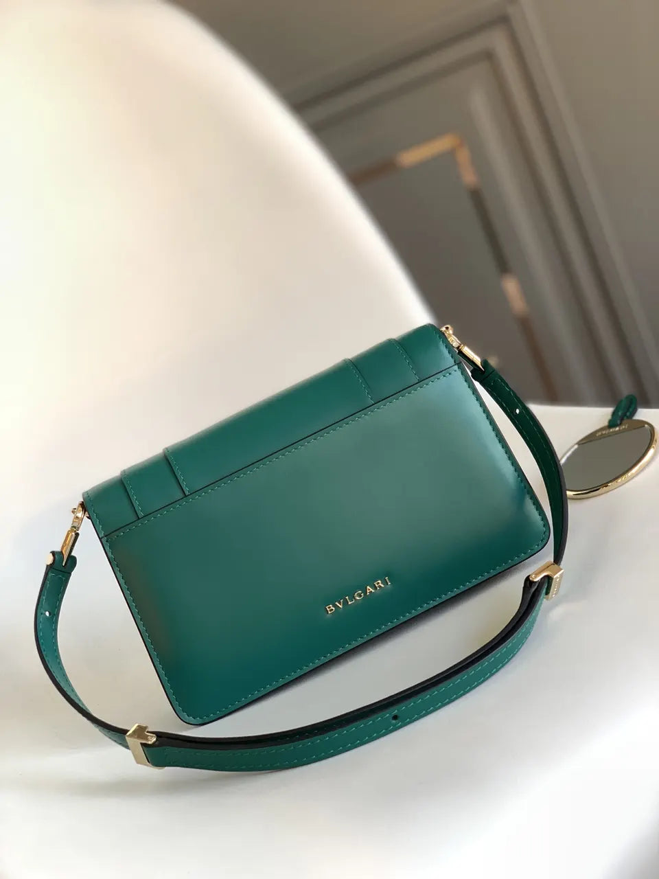 Bvlgari Jade Green Crossbody - Hình 3