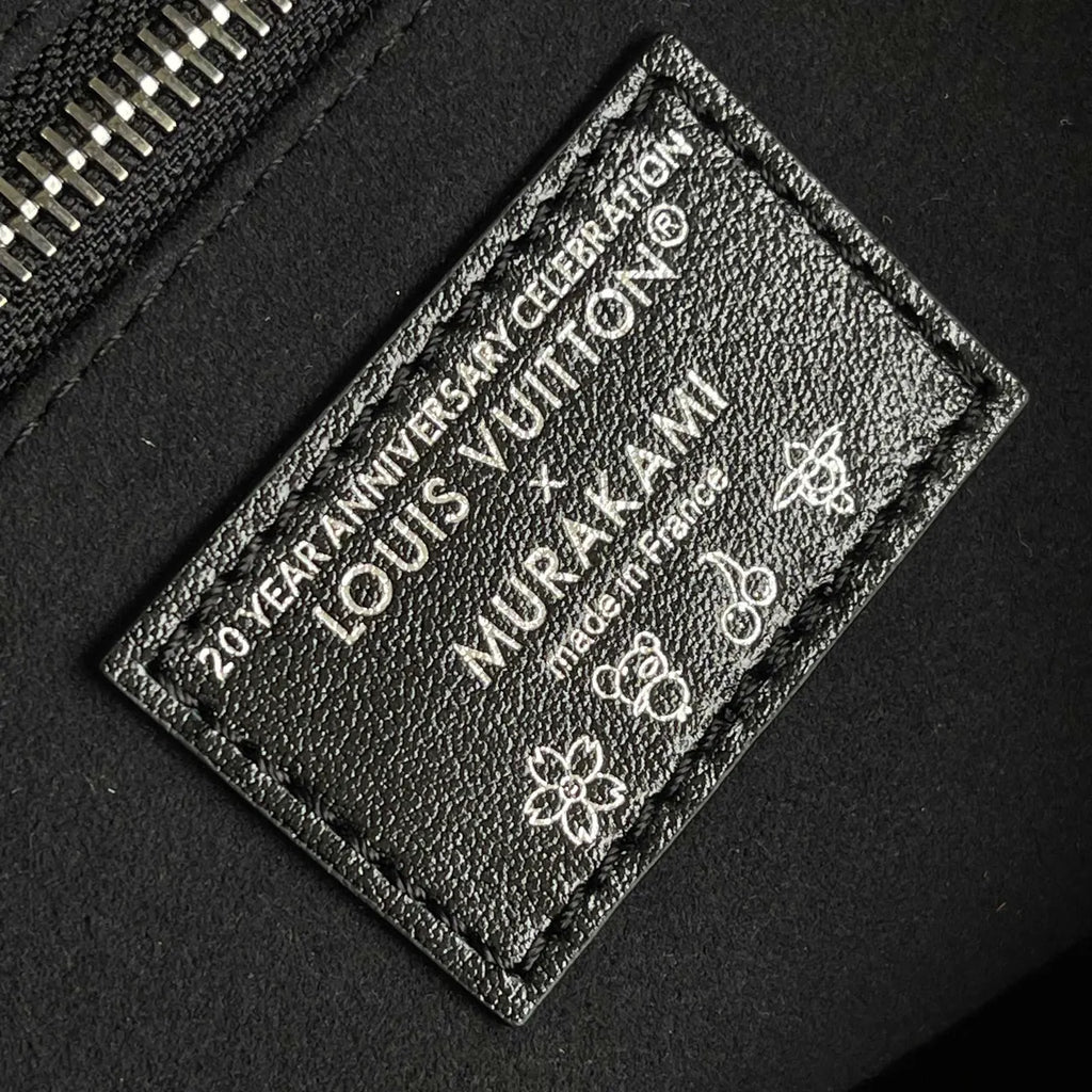 LV Black Leather Hobo Bag monogram - Hình 7