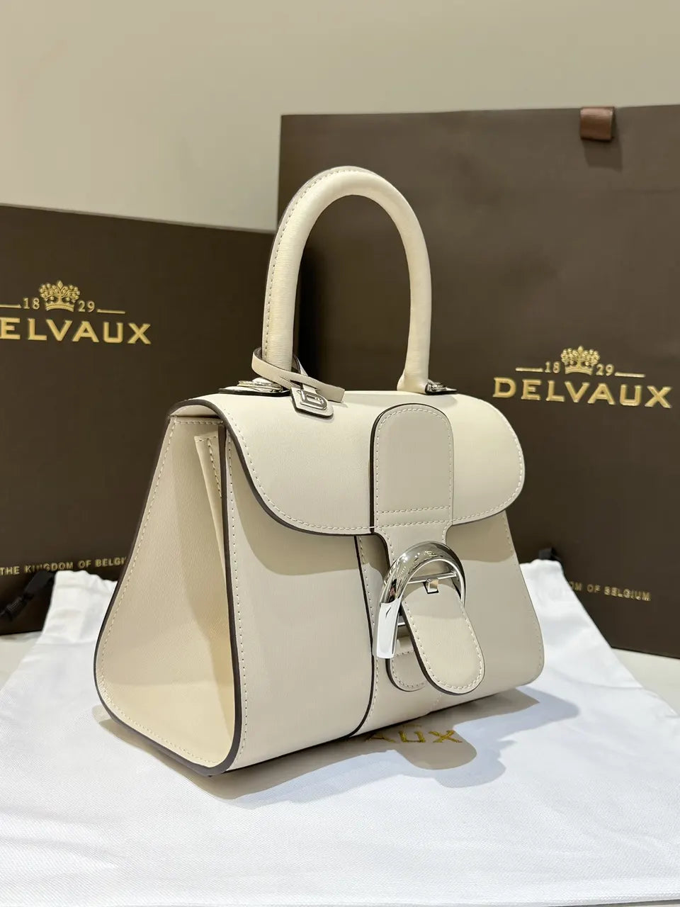 Delvaux Ivory Cool Box Mini