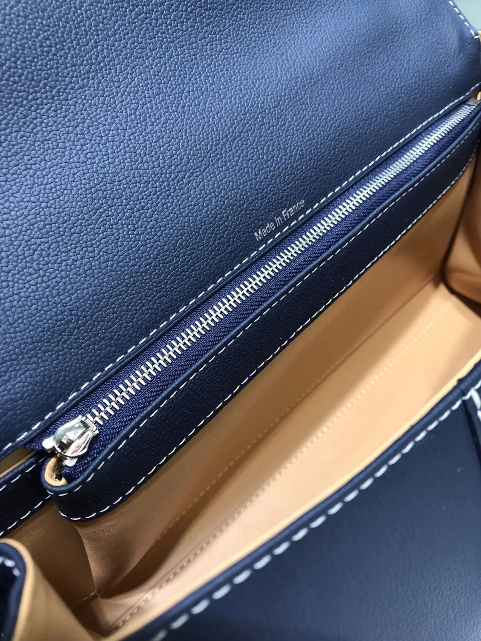 east Delvaux Navy Blue Brillant - Hình 7