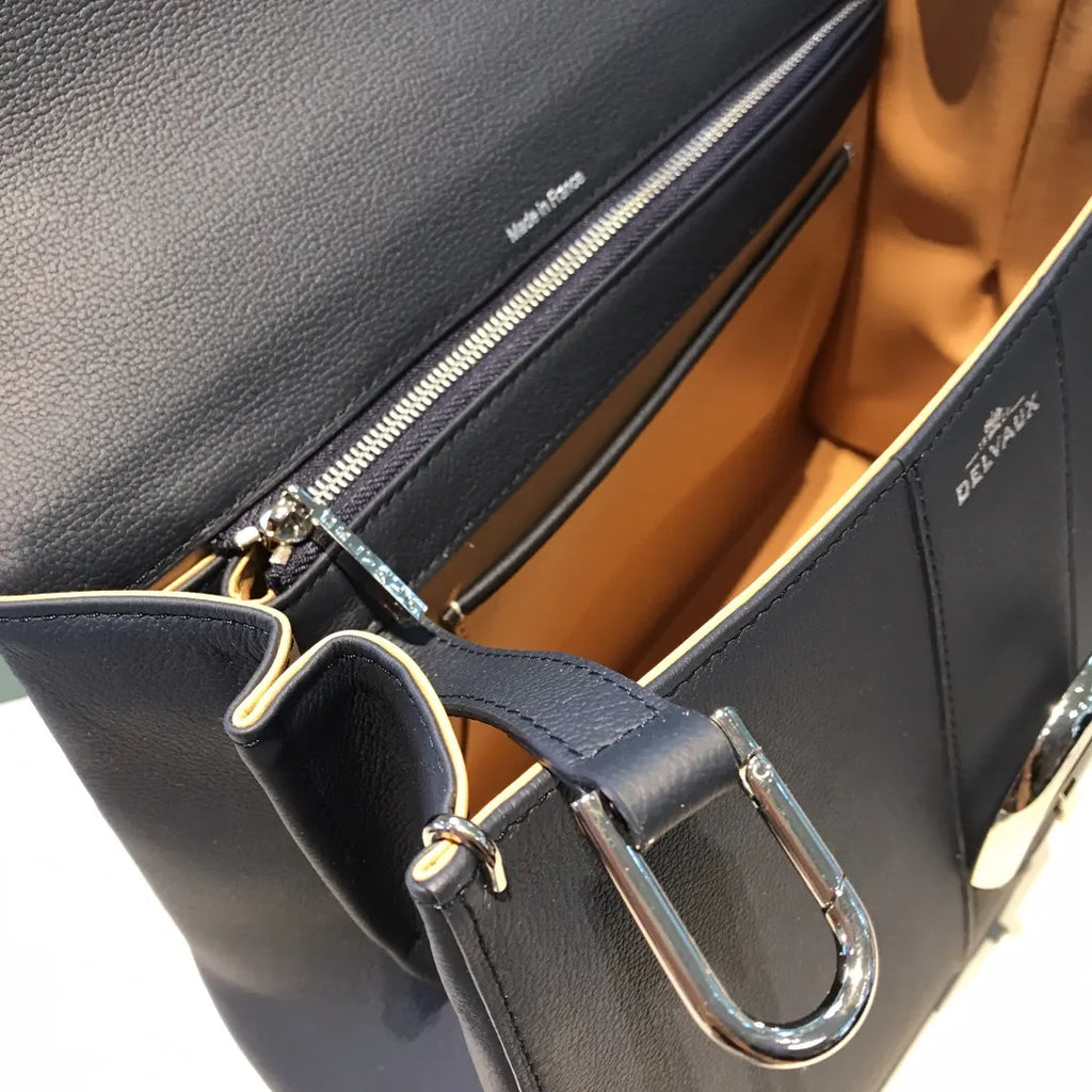 Delvaux Navy Brillant MM - Hình 6