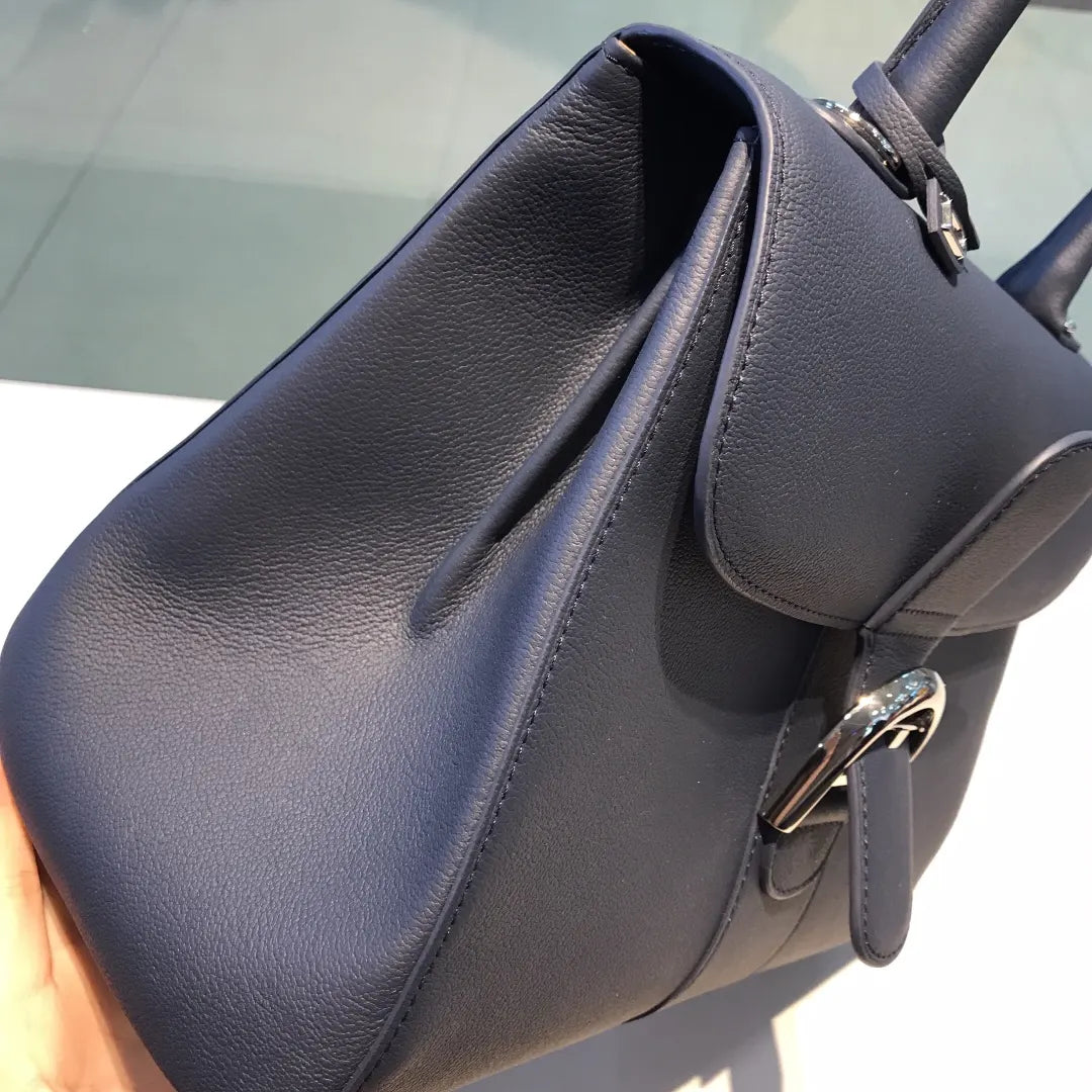 Delvaux Navy Brillant MM - Hình 4
