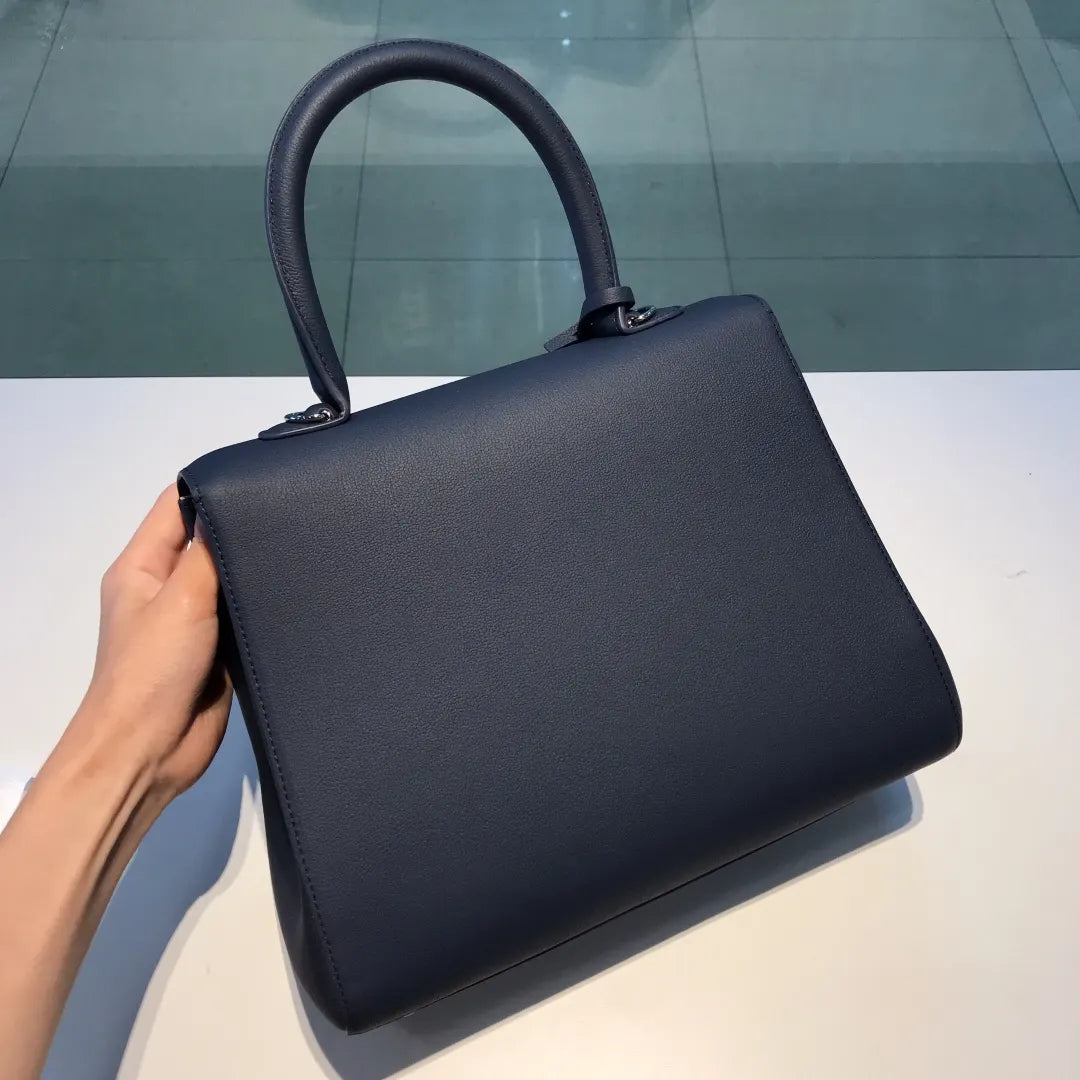 Delvaux Navy Brillant MM - Hình 3