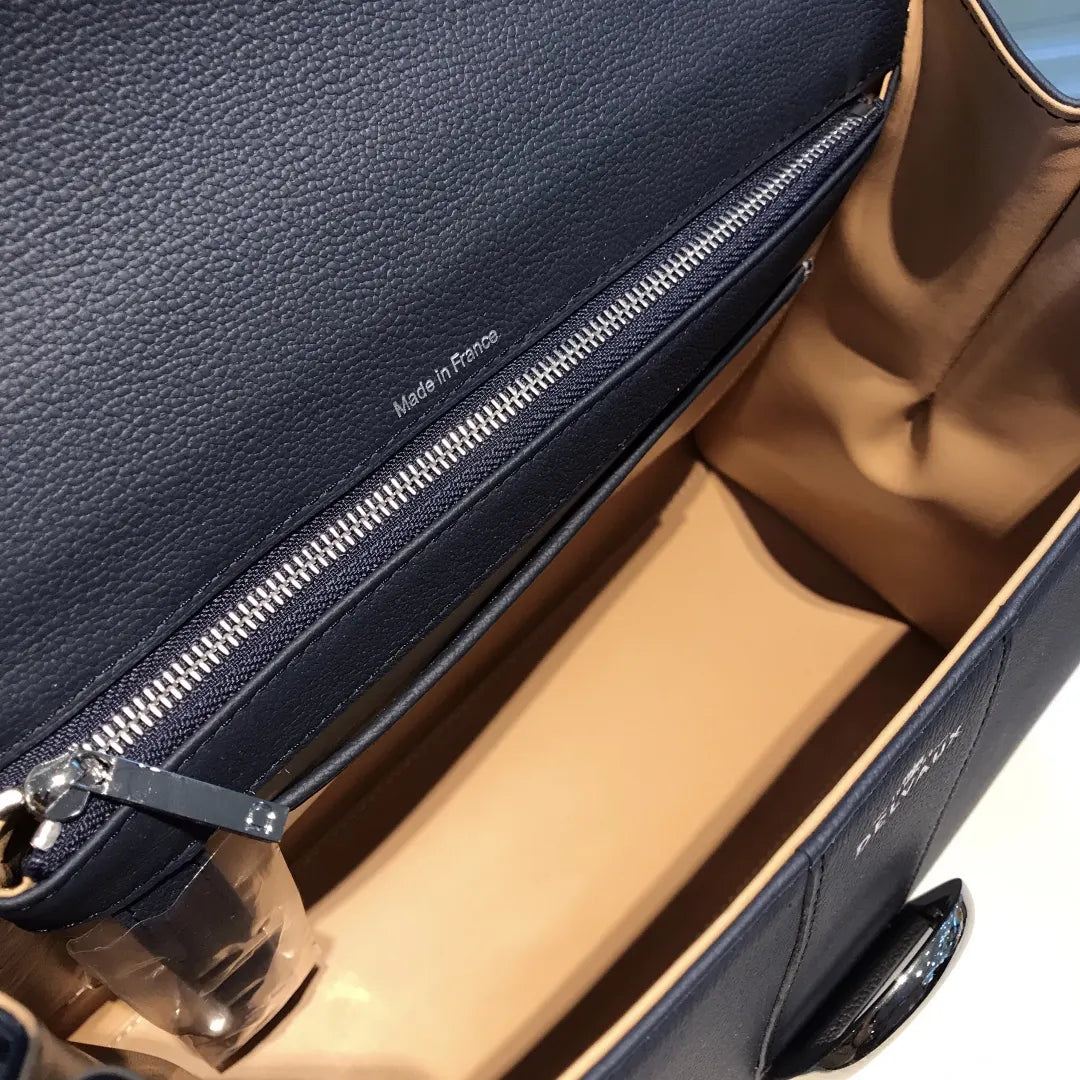 Delvaux Navy Brillant MM - Hình 7