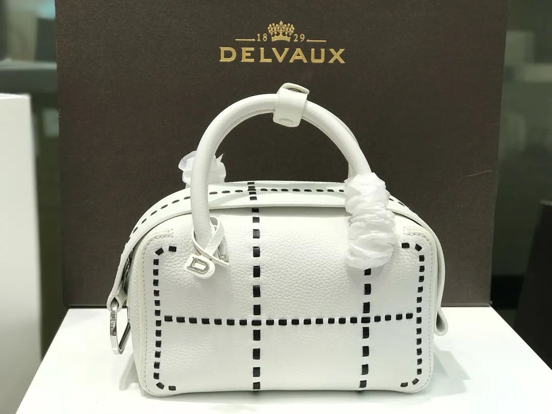 Delvaux White Stitching Pin Mini