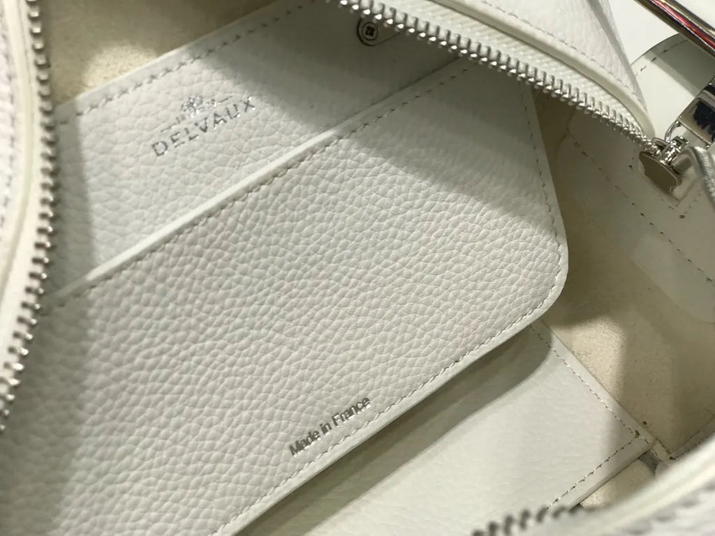 Delvaux White Stitching Pin Mini - Hình 7
