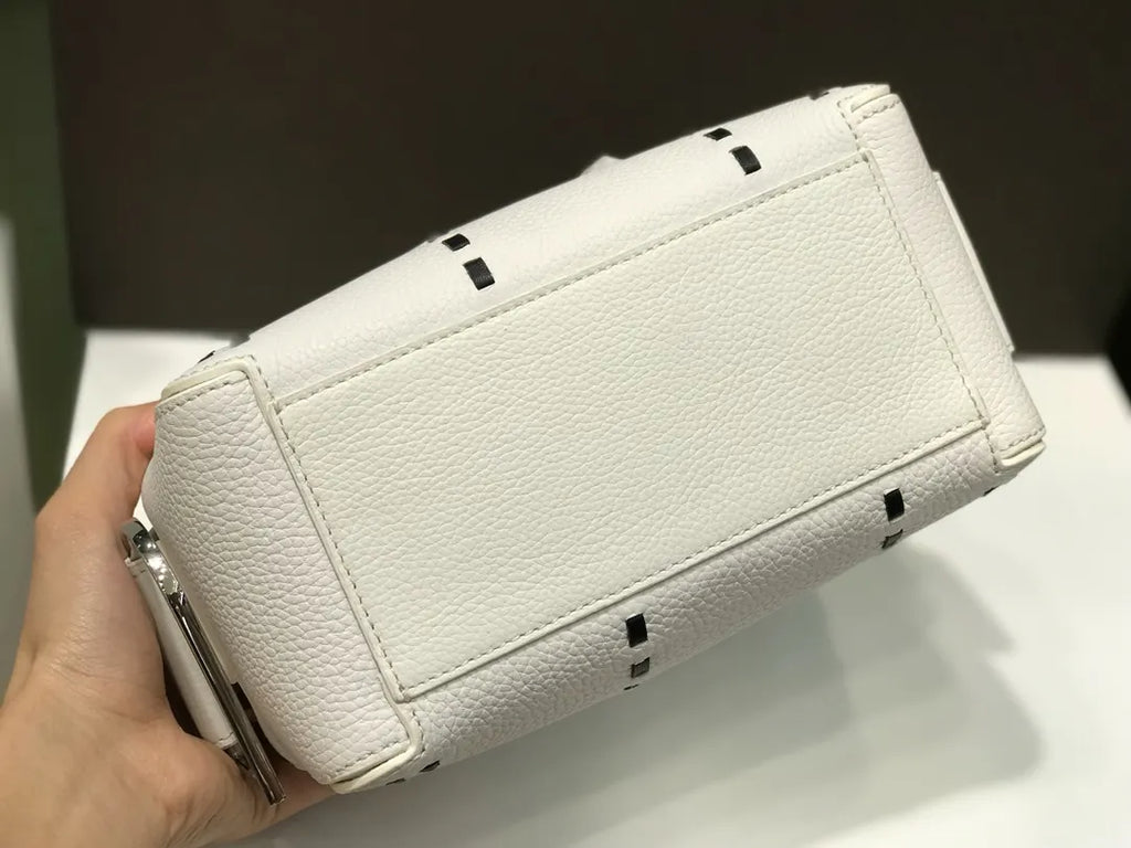 Delvaux White Stitching Pin Mini - Hình 8