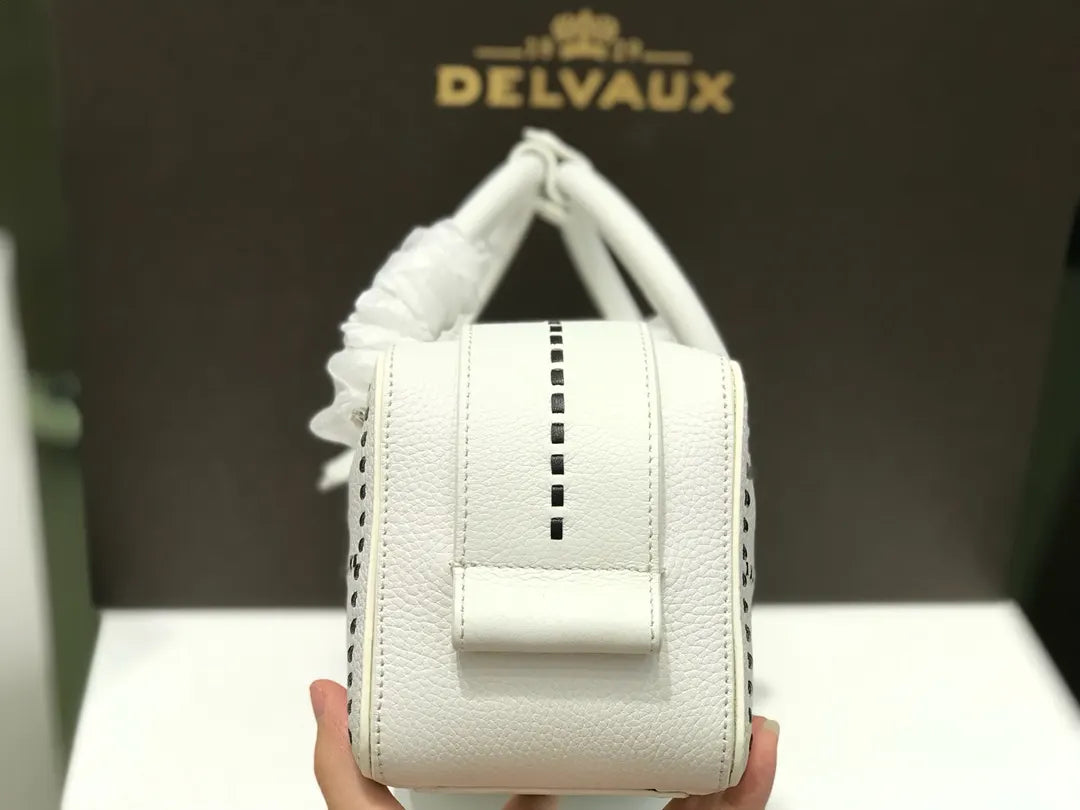 Delvaux White Stitching Pin Mini - Hình 6