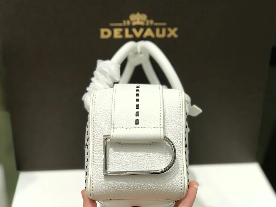 Delvaux White Stitching Pin Mini - Hình 5