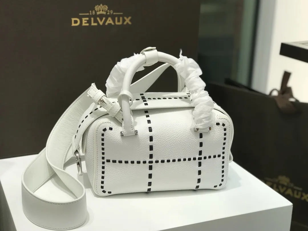 Delvaux White Stitching Pin Mini - Hình 4