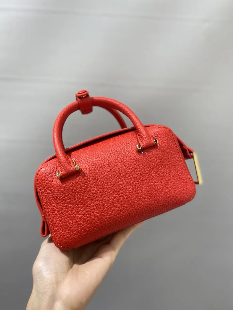 Loro Piana Red Bowling Bag