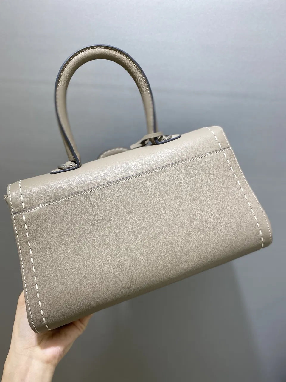 Delvaux Beige Stitching Brillant - Hình 2