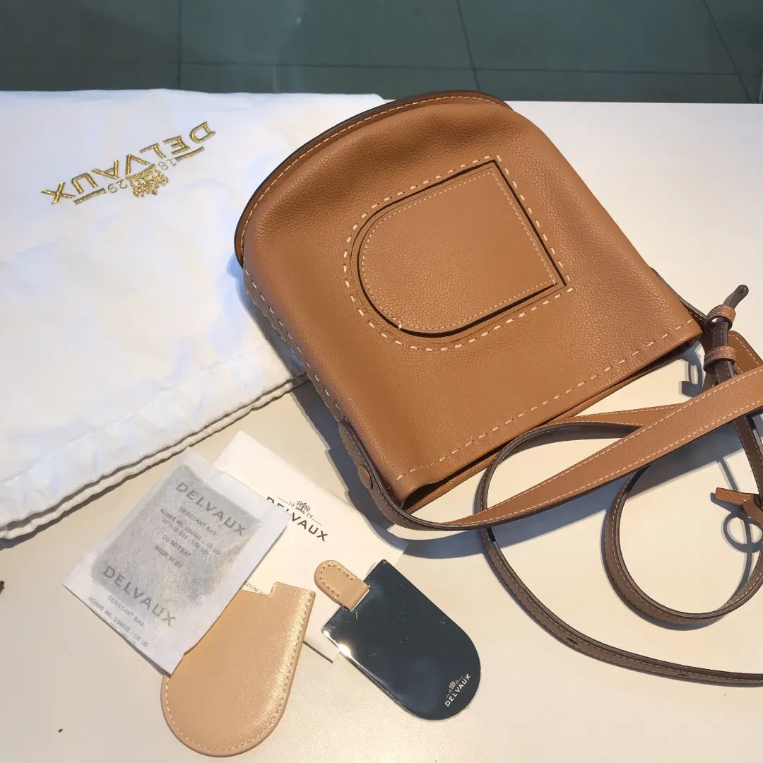 Delvaux Camel Pin Mini Bucket