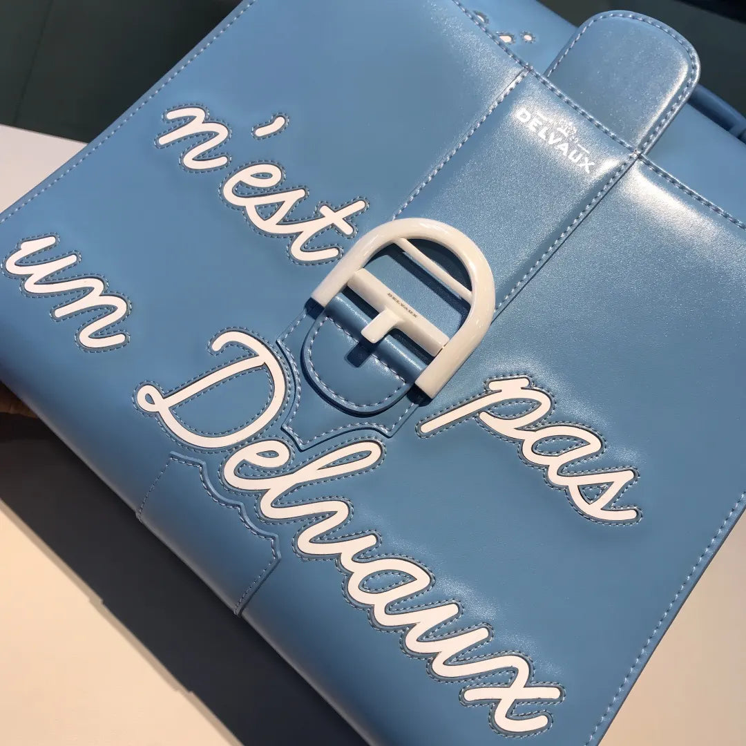 Delvaux Sky Blue Ceci N'Est Pas - Hình 6