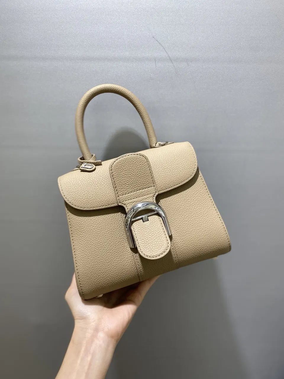 Delvaux Beige Leather Mini Bag