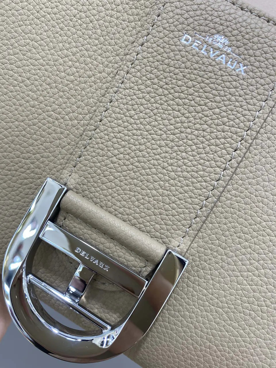 Delvaux Beige Leather Mini Bag - Hình 7