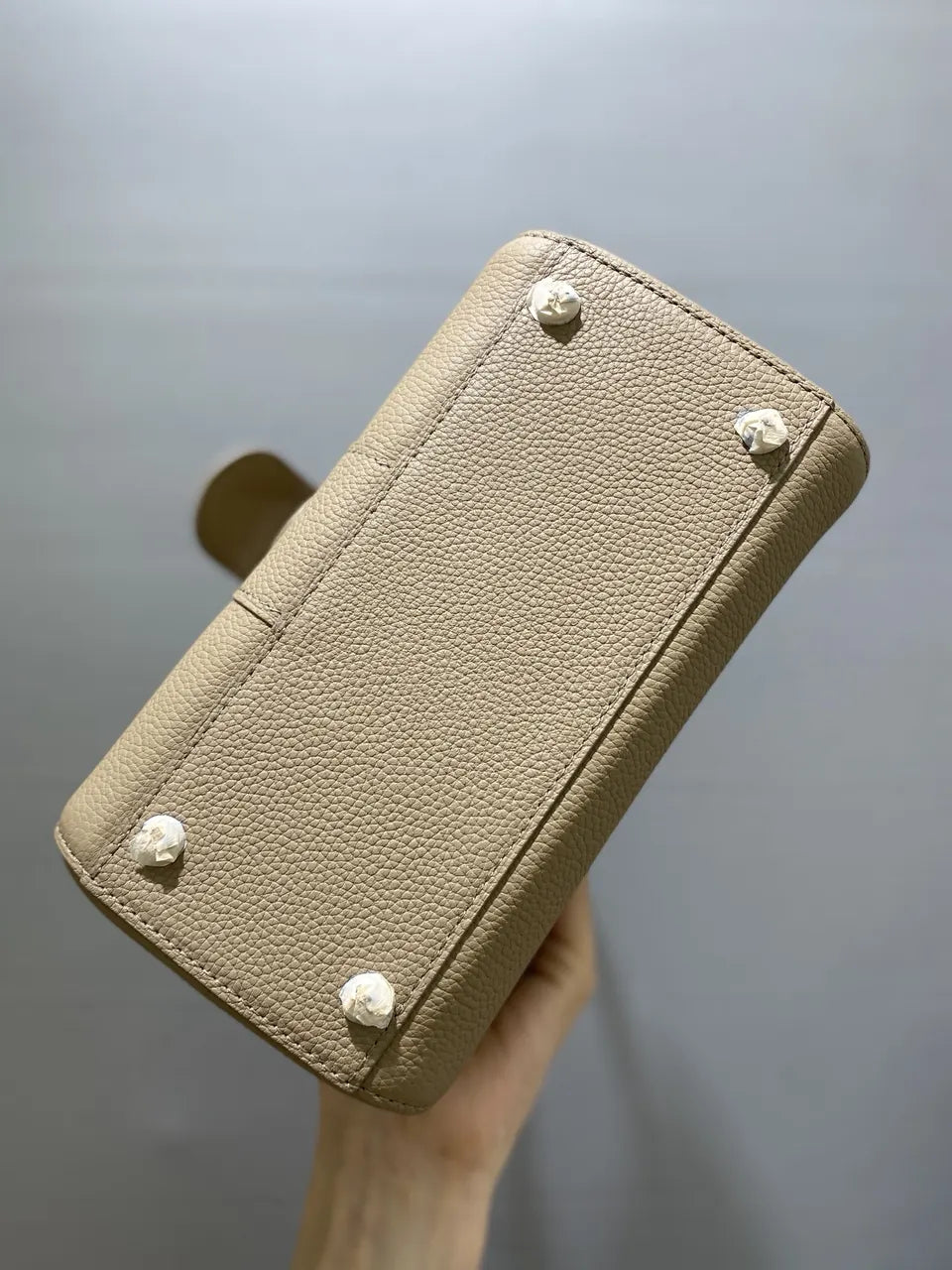 Delvaux Beige Leather Mini Bag - Hình 8