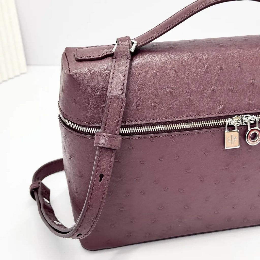 Loro Piana Plum Ostrich Vanity - Hình 7