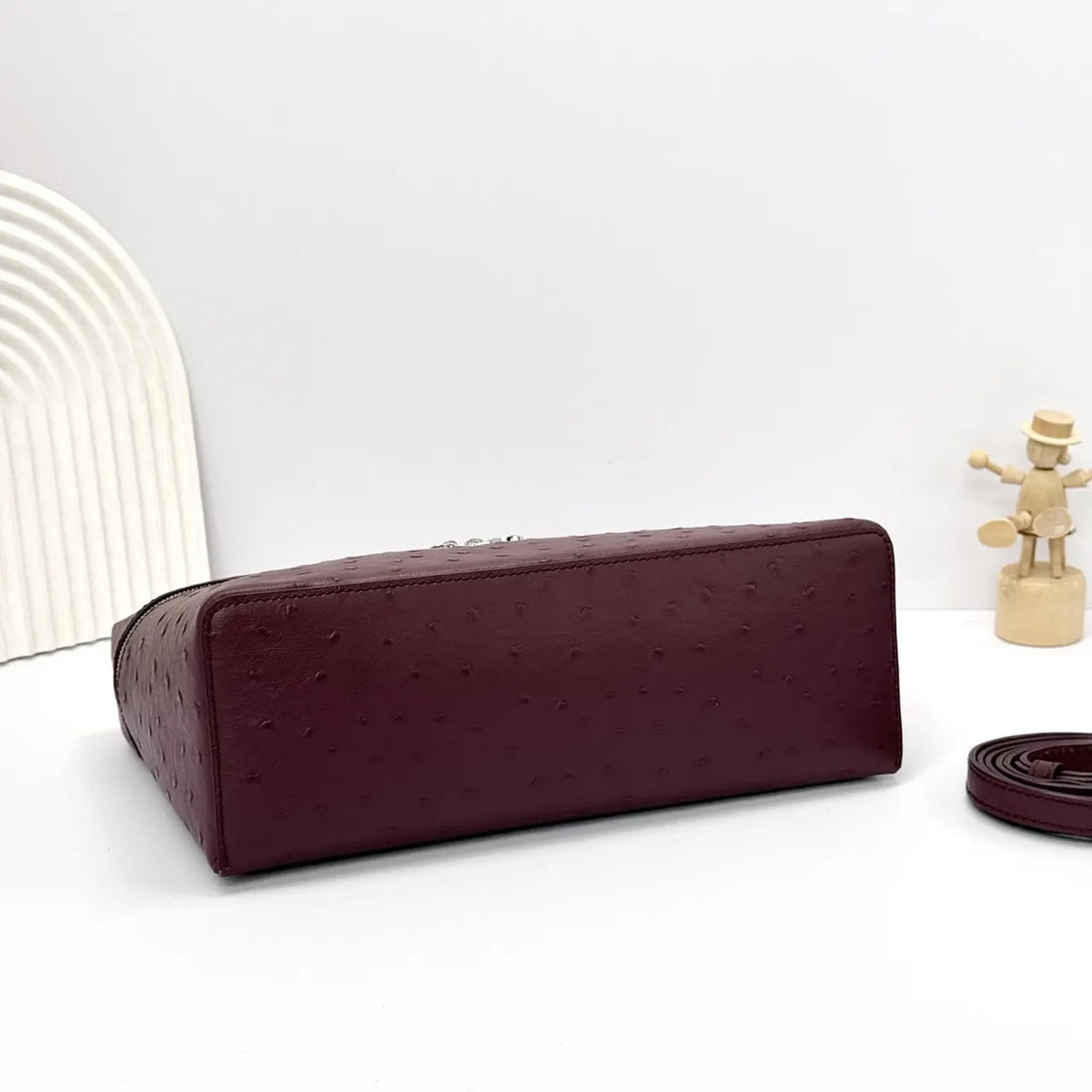 Loro Piana Plum Ostrich Vanity - Hình 4
