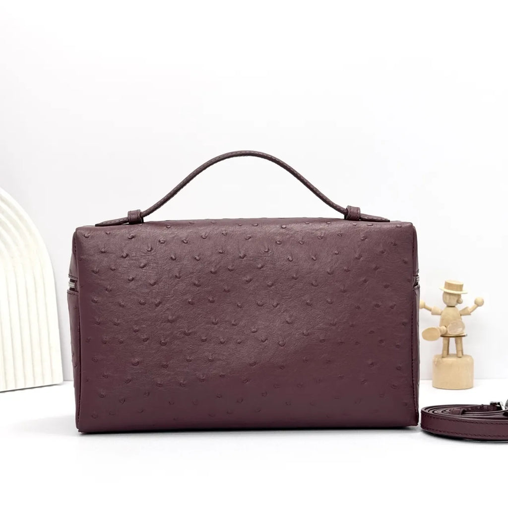Loro Piana Plum Ostrich Vanity - Hình 2