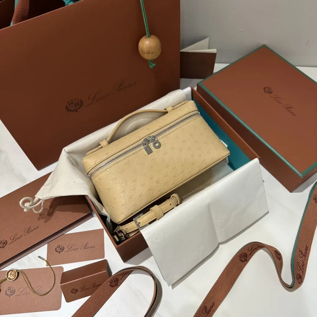 Loro Piana Cream Ostrich Vanity