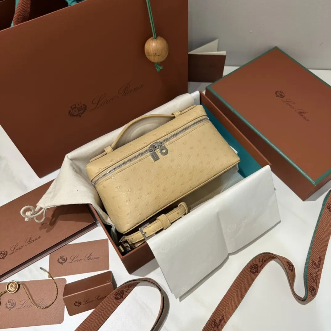 Loro Piana Cream Ostrich Vanity