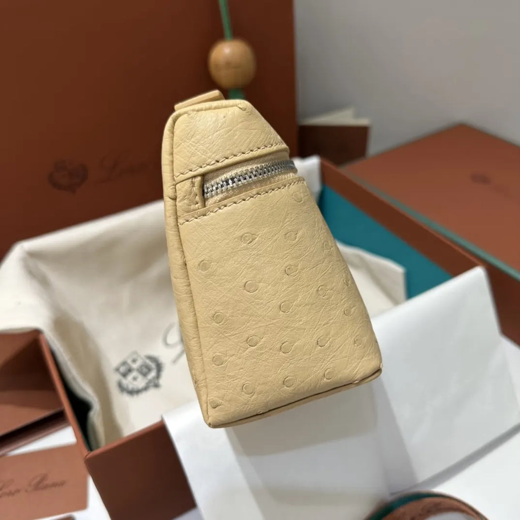 Loro Piana Cream Ostrich Vanity - Hình 6