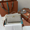 handle Loro Piana Grey Ostrich Vanity