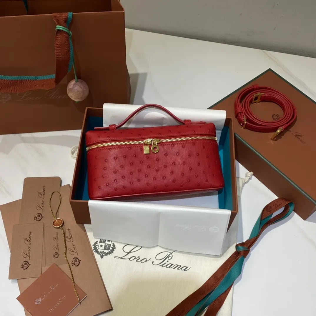 luxurious Loro Piana Scarlet Ostrich Vanity