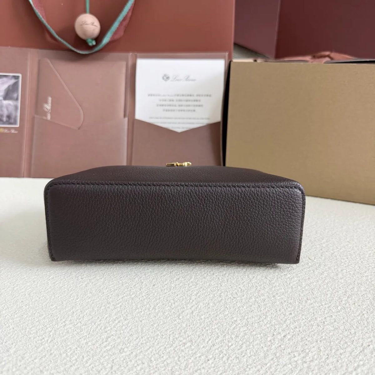 Loro Piana Espresso Leather Vanity - Hình 3
