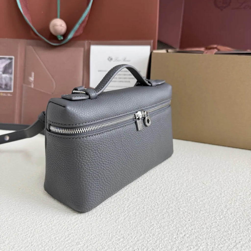 Loro Piana Slate Grey Leather Vanity - Hình 2