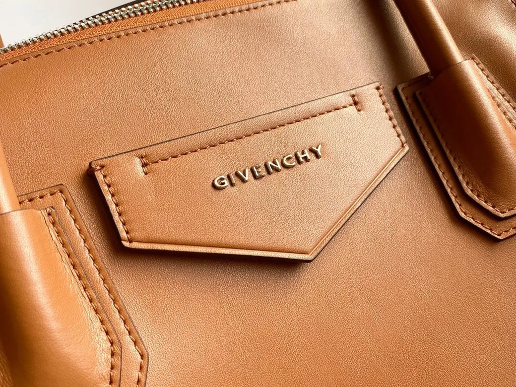 Givenchy Camel Leather Tote - Hình 6