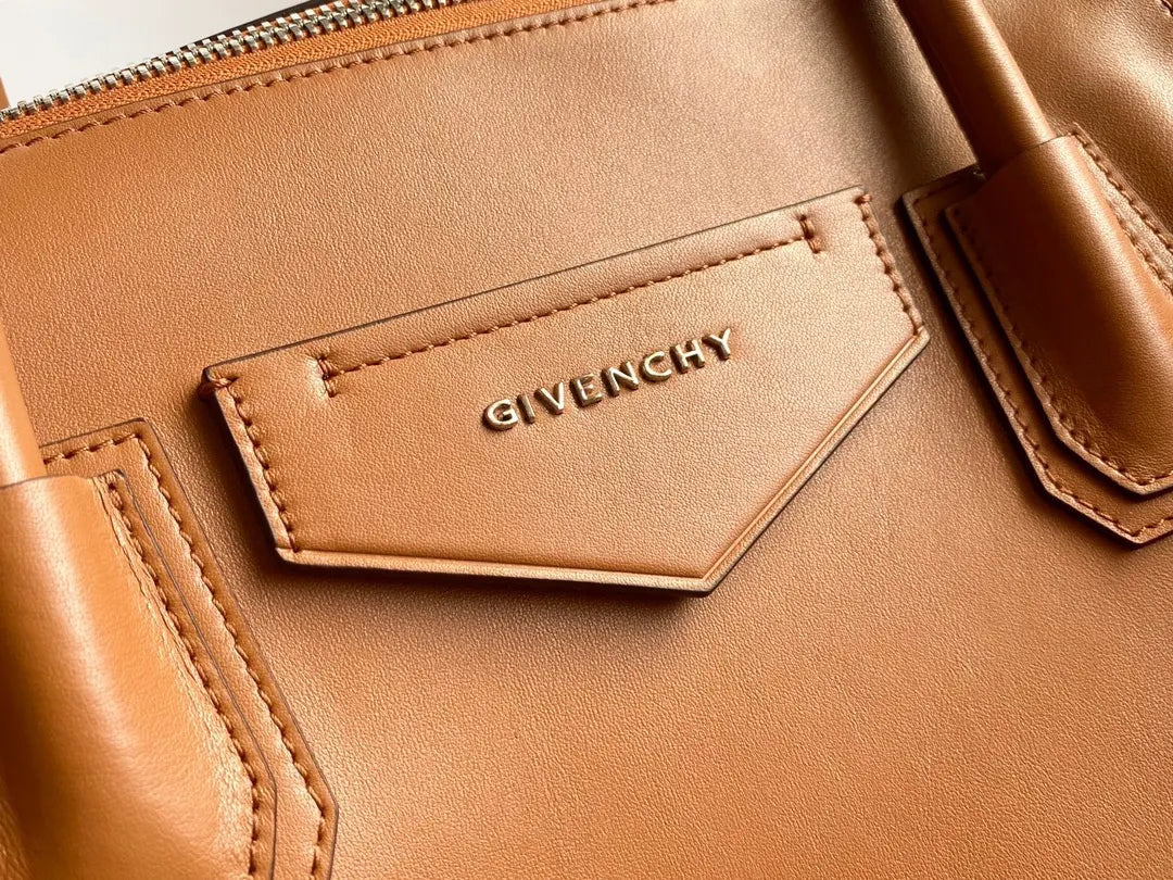Givenchy Camel Leather Tote - Hình 6