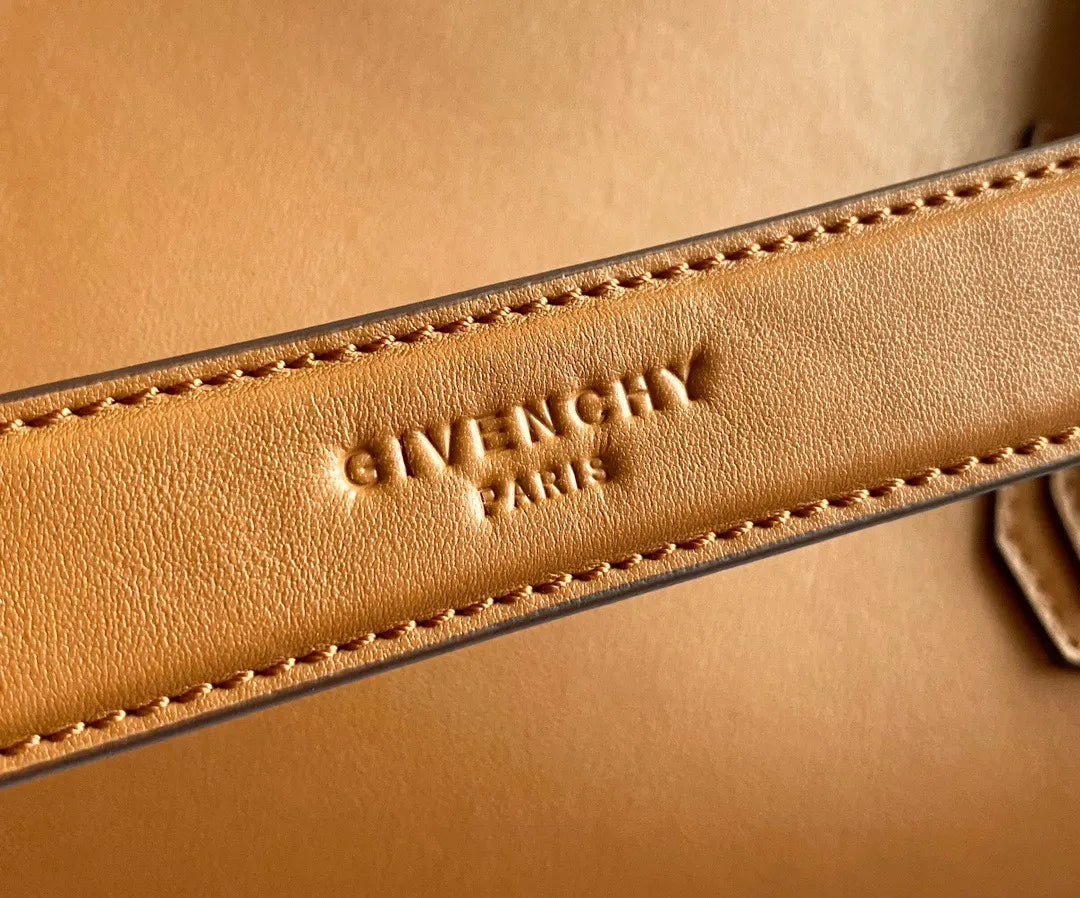 Givenchy Camel Leather Tote - Hình 7