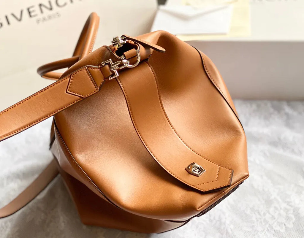 Givenchy Camel Leather Tote - Hình 4