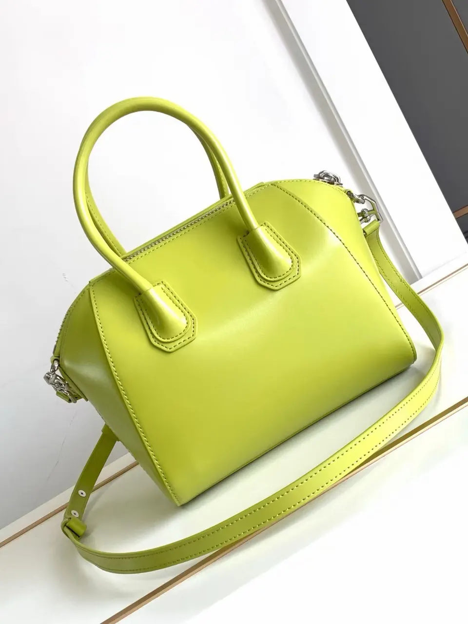 Givenchy Lime Green Satchel - Hình 3