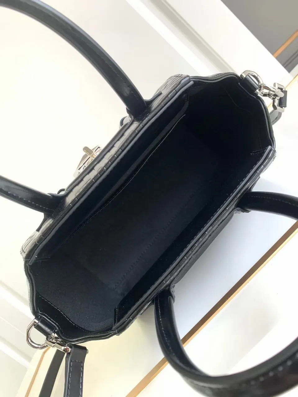 Givenchy Black Embossed Bag - Hình 8