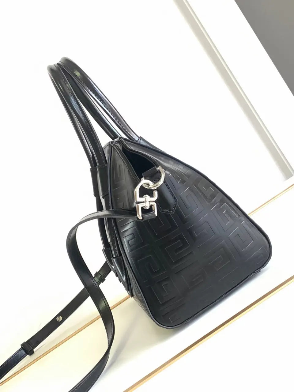 Givenchy Black Embossed Bag - Hình 2
